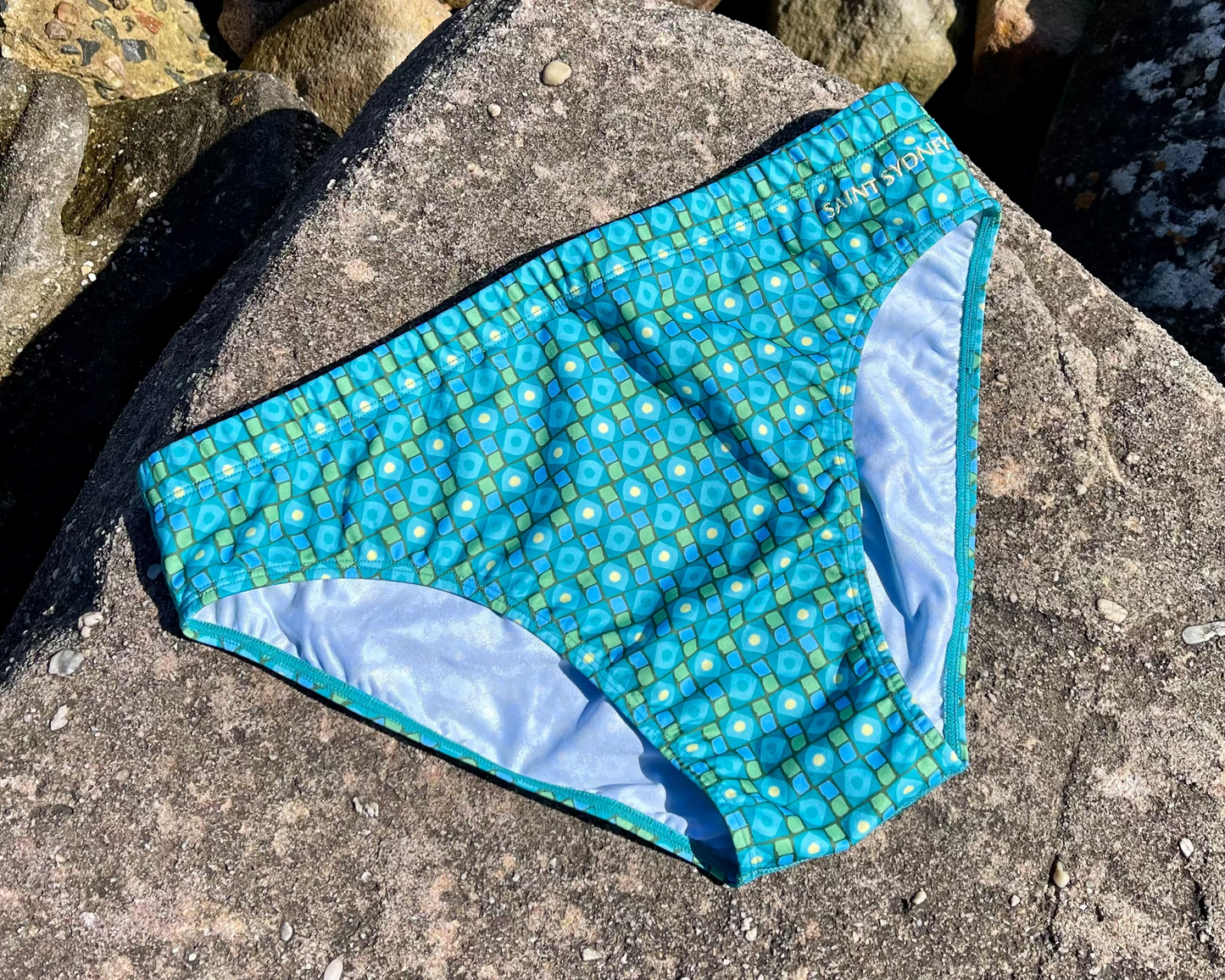 Sydney Swim Briefs - Retro Tile